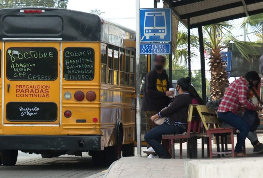 paradero de transporte público