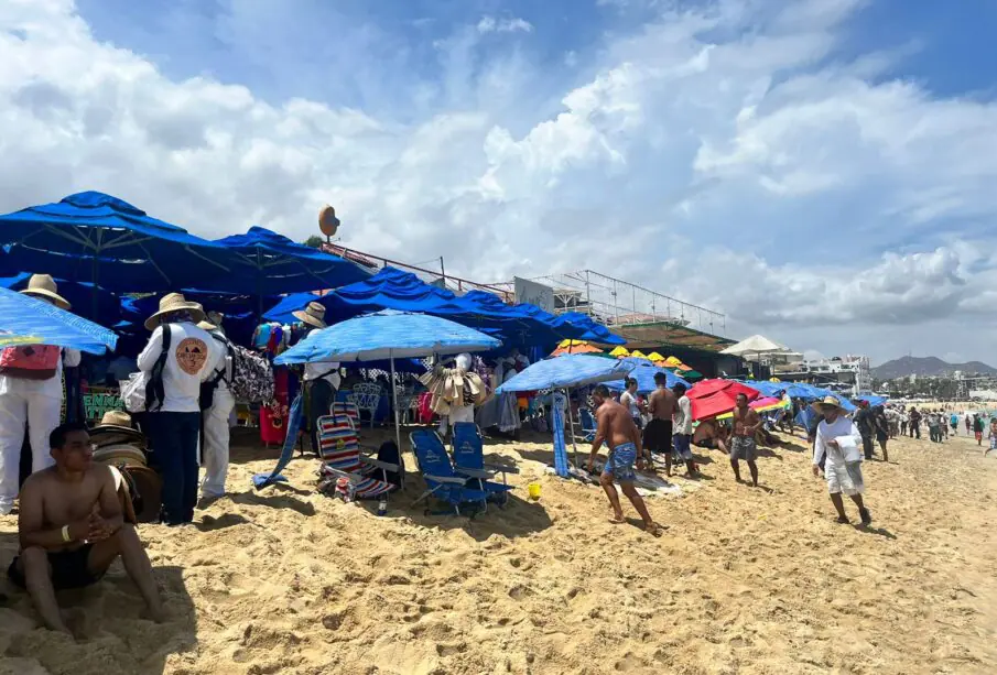 turistas en playa
