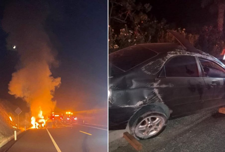 Accidentes automovilísticos e incendios en Los Cabos.