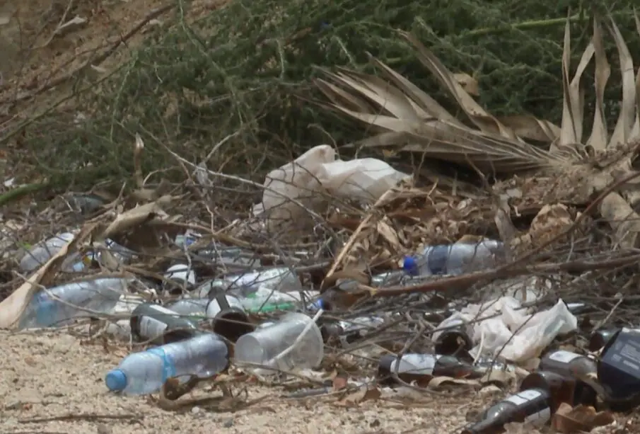 Basura tirada en El Chamizal.