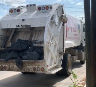 Camión de basura en la calle