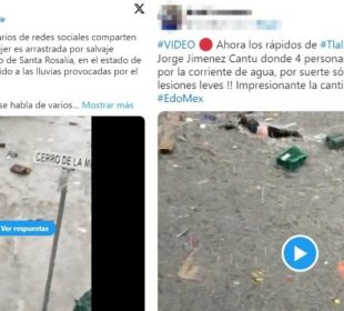 Captura de video de inundación en EdoMex.