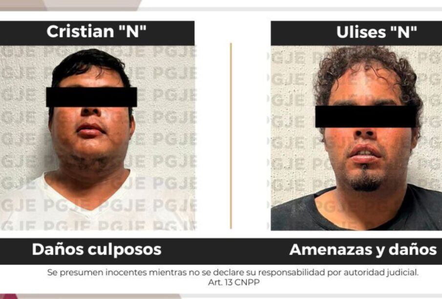 Cristian y Ulises N detenidos en Los Cabos por los delitos como daños y amenazas