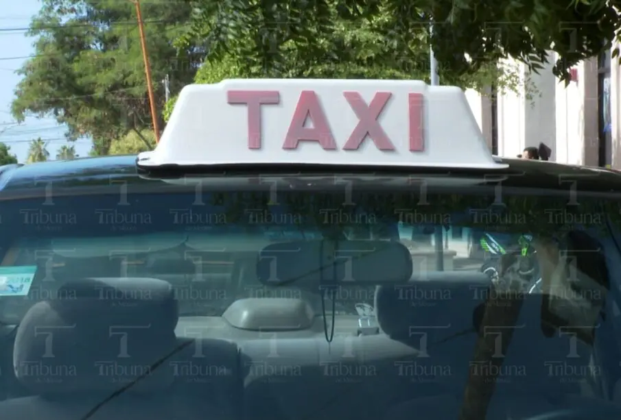 Letreo de taxi en La Paz