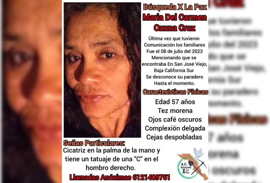 Se busca a María del Carmen Ozuna