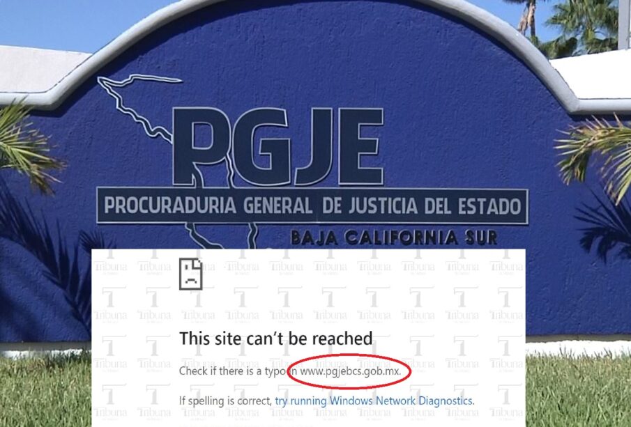 Sitio web de la PGJE caído.