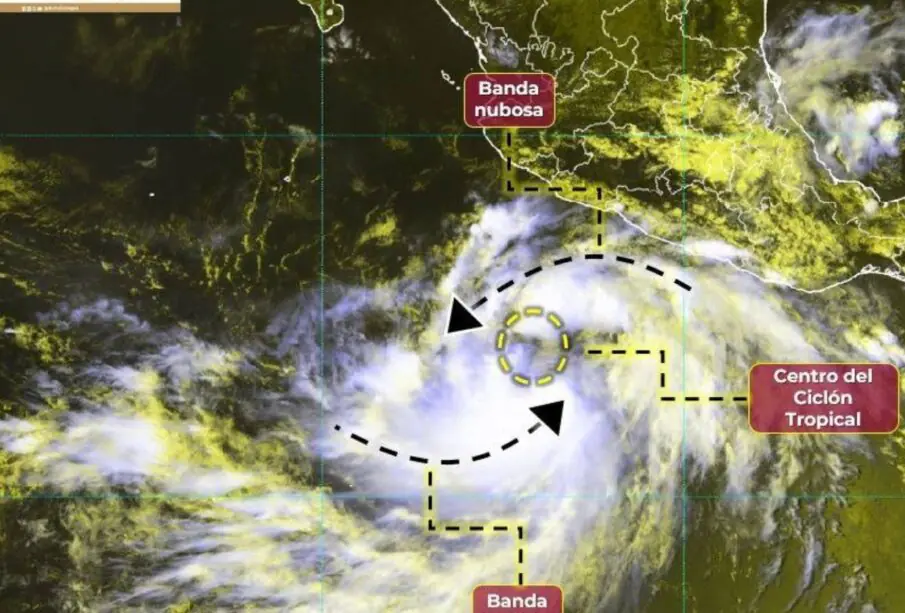 Trayectoria de la tormenta tropical Hilary por el Pacífico.