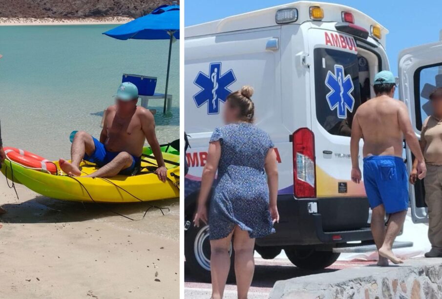 Turista rescatado en playa Balandra.