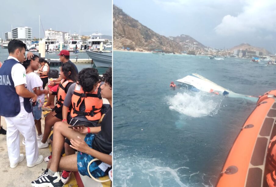 Turistas rescatados en playa de Cabo San Lucas