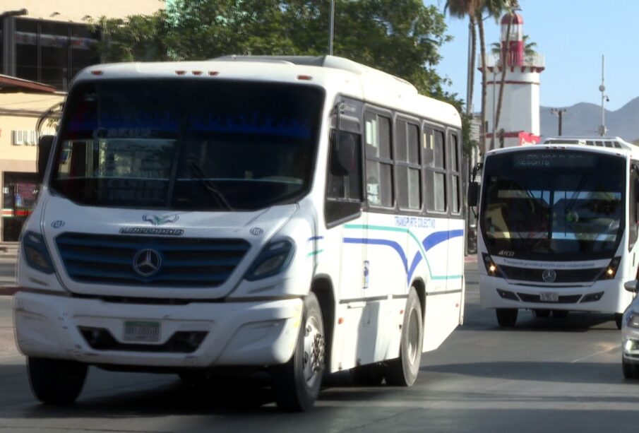 Unidad de transporte público en Cabo San Lucas.