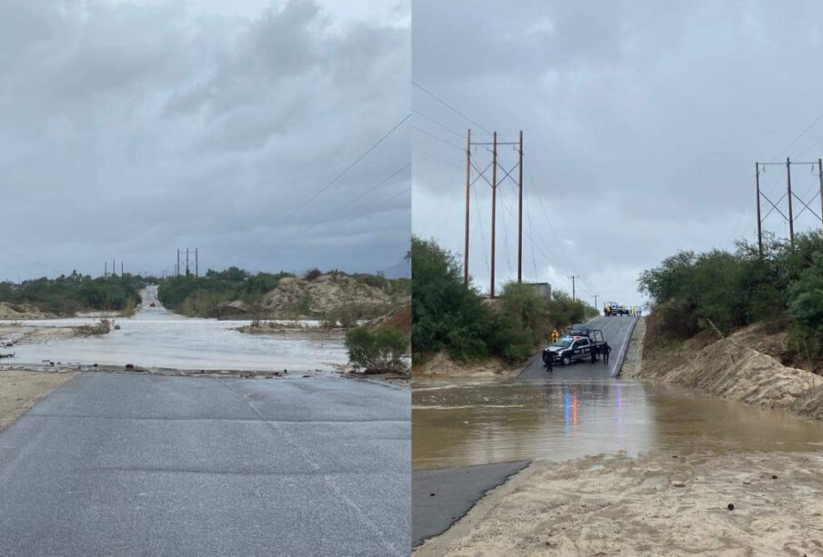 Vialidades afectadas en Los Cabos.