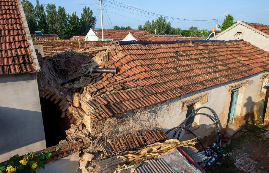 Vivienda afectada por sismo