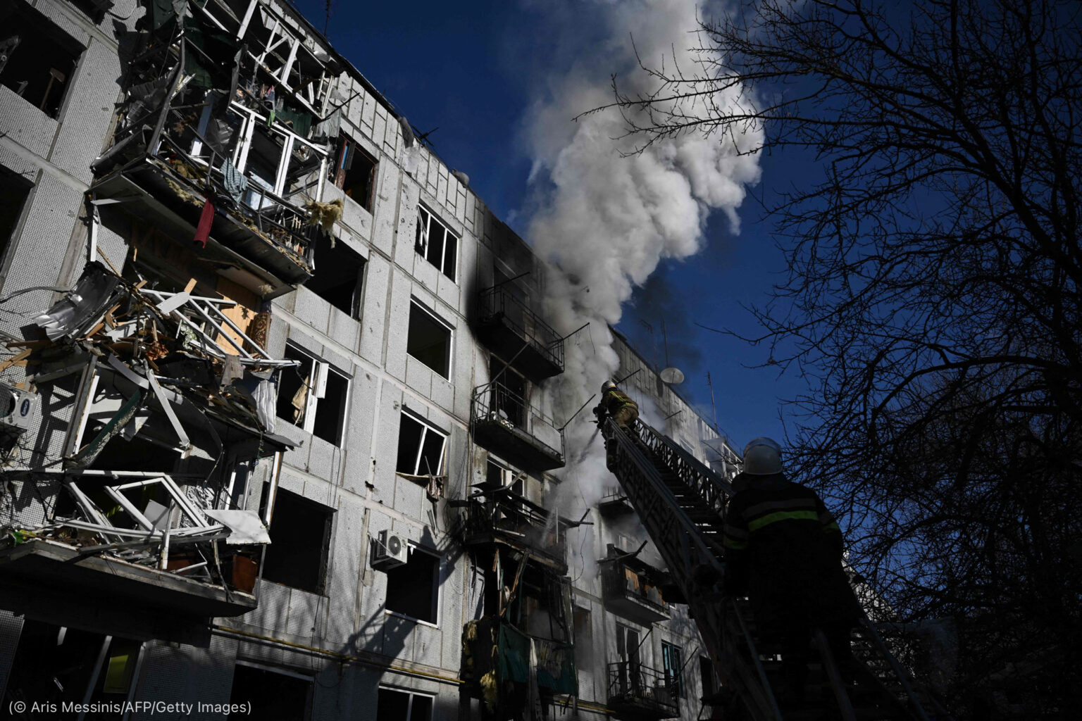 Destrucción en la infraestructura por la guerra en Ucrania