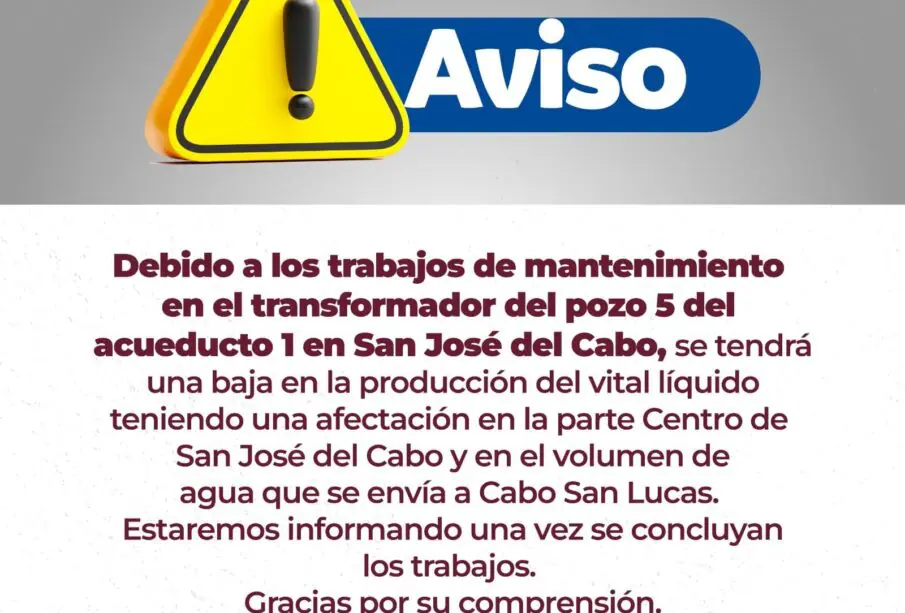 Aviso de suspensión de agua