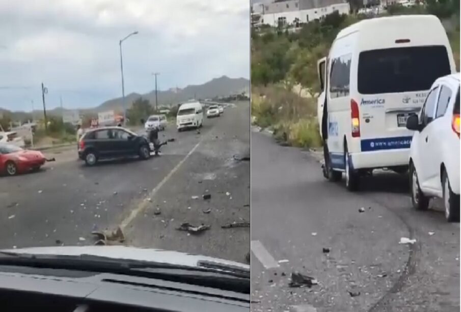 Choque cerca del acceso al Aeropuerto Los Cabos