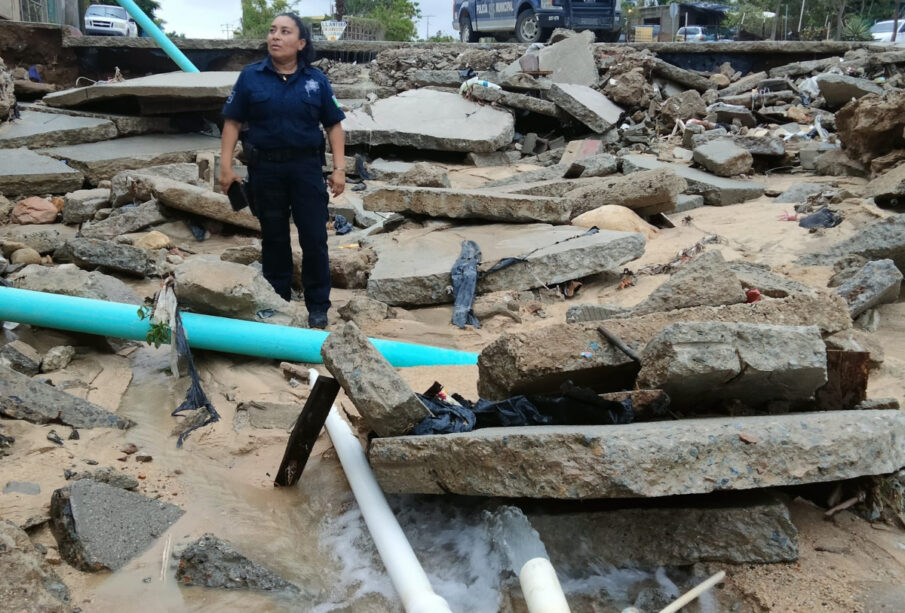 Huracán "Hilary" deja afectaciones en Los Cabos.