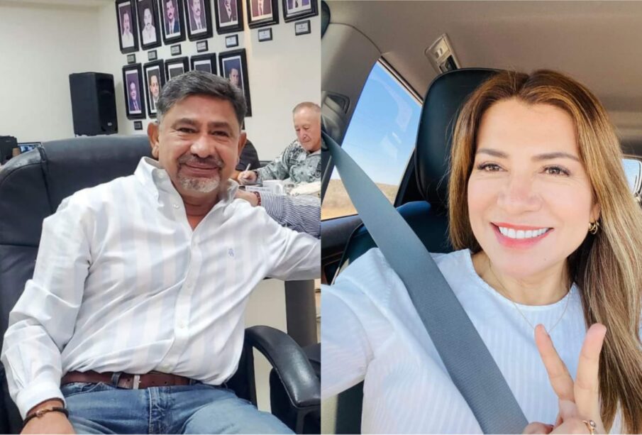 Homero Davis y diputada del PAN en BCS