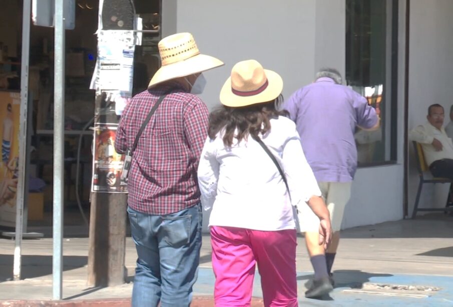 personas caminado bajo el sol