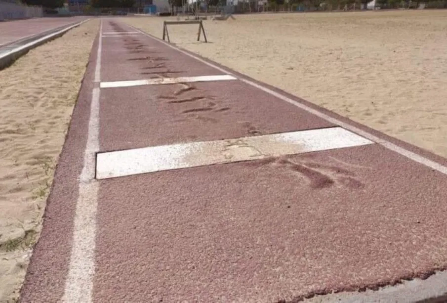 Espacios deportivos dañados.