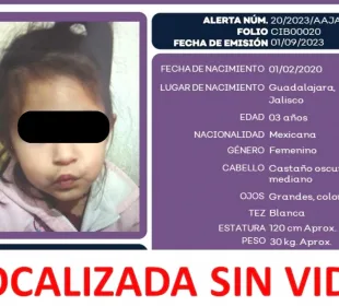 Niña sin vida en El Salto, Jalisco