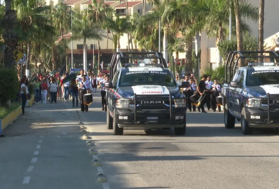 Policía Municipal de SJC en desfile del 16 de septiembre