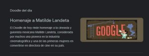 Matilde Landeta: Google le festeja con Doodle especial