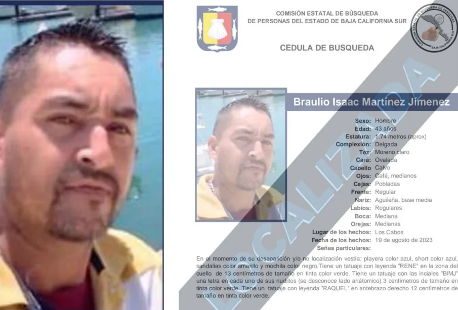 Ficha de localización de Braulio Isaac Martínez Jiménez