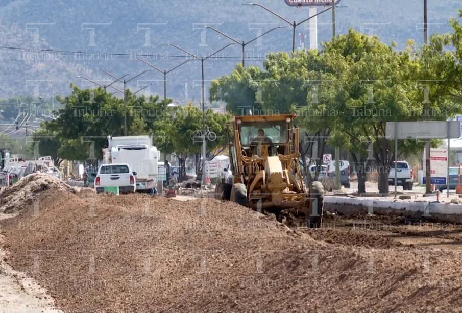 Obra de pavimentación en La Paz