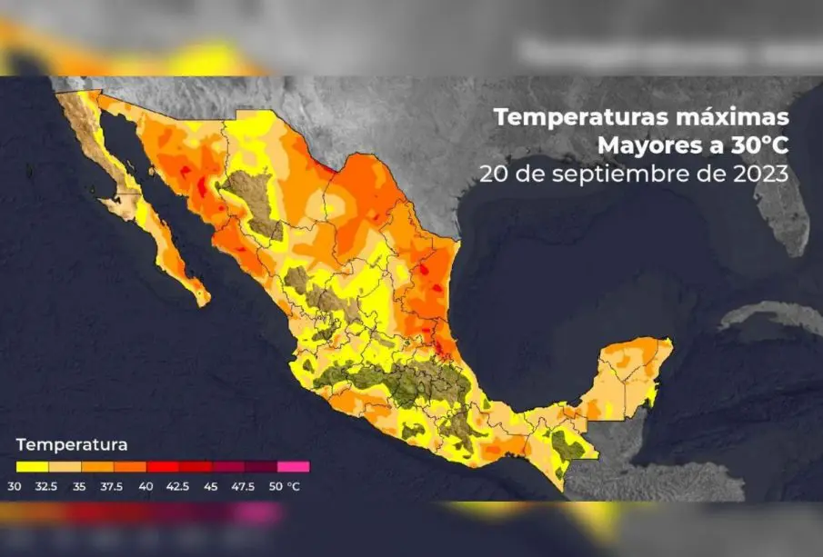 Mapa de temperatura en el país