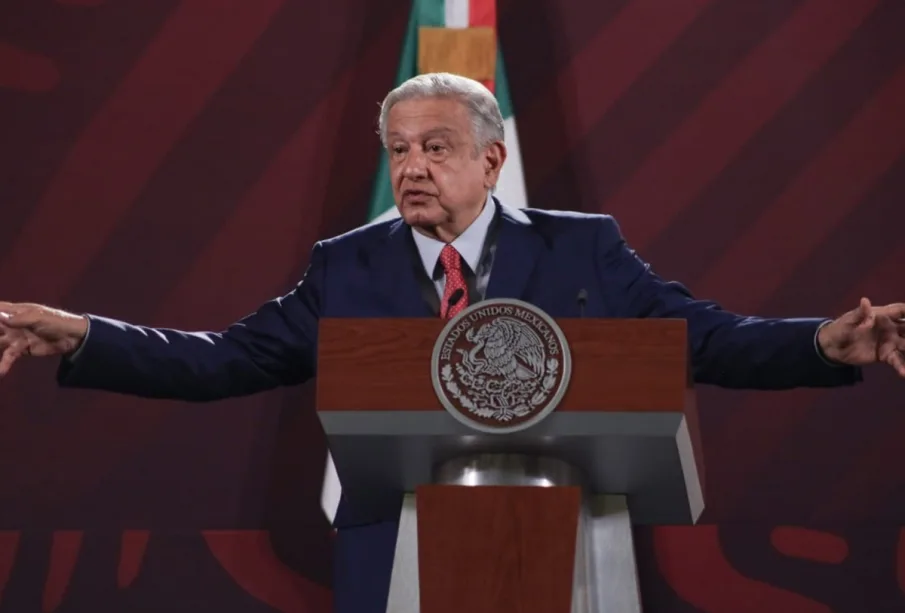 AMLO durante la Mañanera