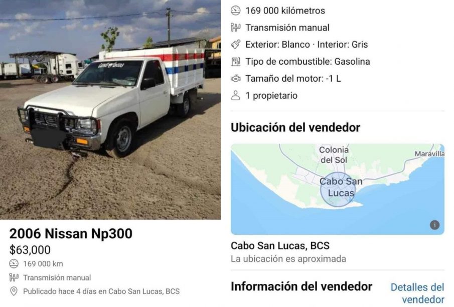 Publicación de venta de vehículos en Cabo San Lucas