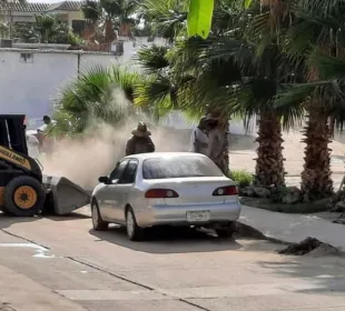 Servicios Públicos rehabilitando calles de Los Cabos