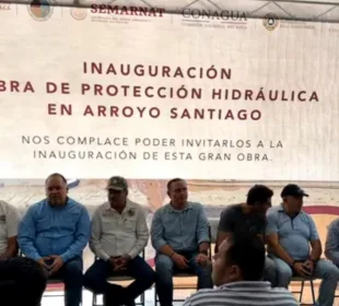 Inauguración de obra de protección hidráulica en el Arroyo de Santiago