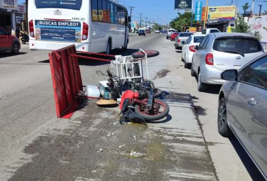 Carrito de nieves atropellado