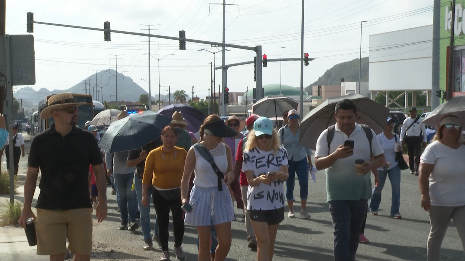 Manifestación en Cabo San Lucas. 