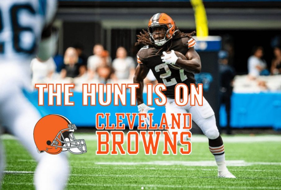 Kareem Hunt en partido de Cleveland Browns