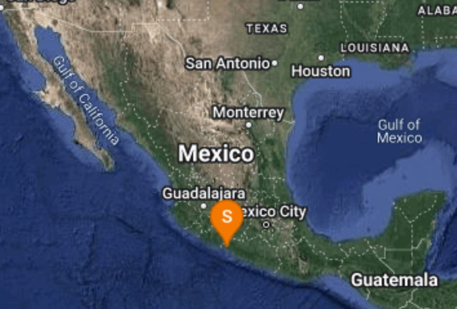 Mapa del sismo en Guerrro