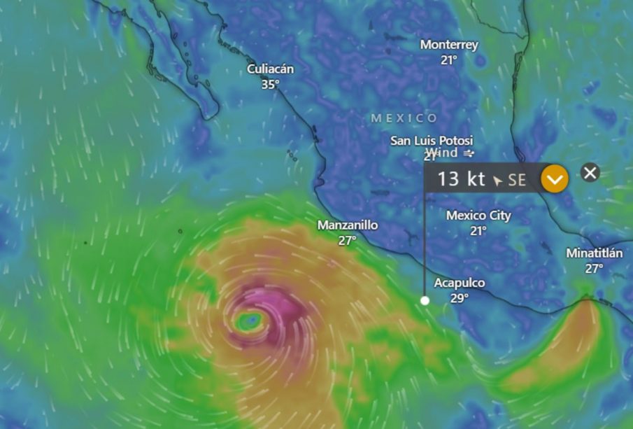 Mapa de la trayectoria de Norma