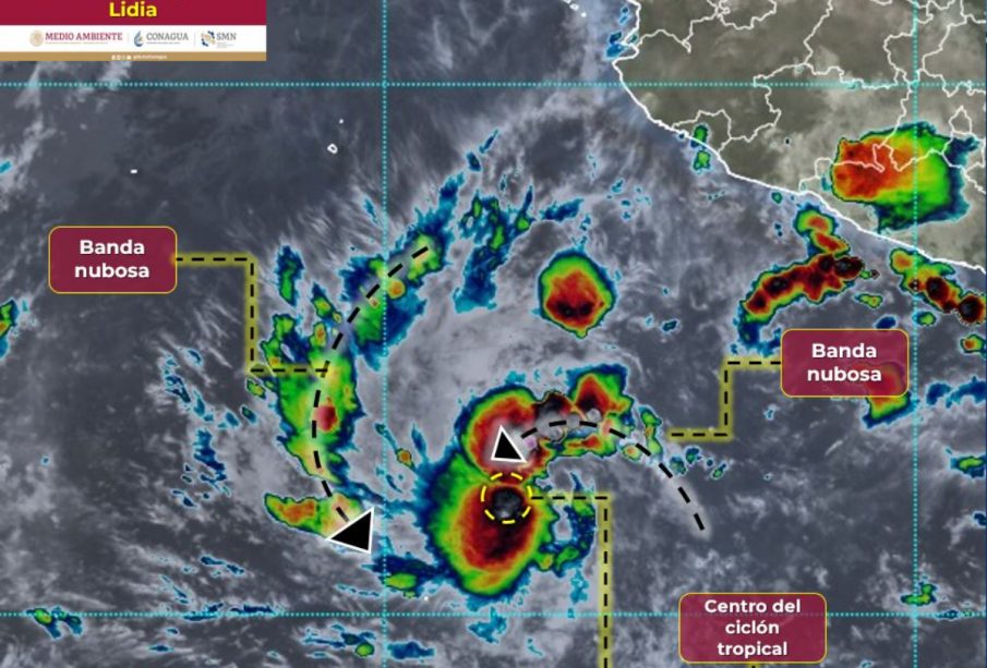 Tormenta tropical Lidia.