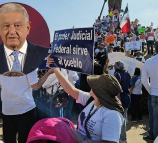 AMLO hablando sobre manifestación del Poder Judicial