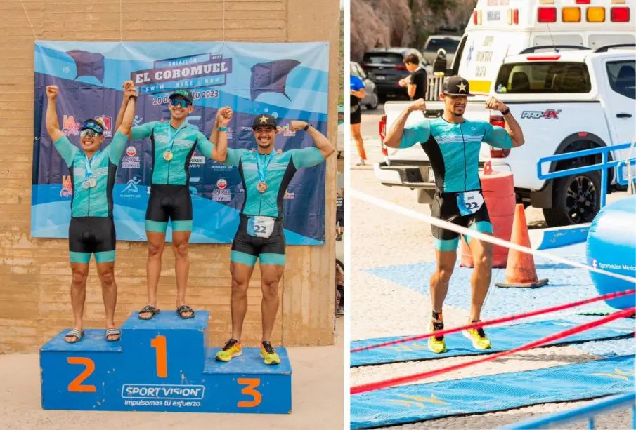 Atleta cabeño Eduardo Castro Valenzuela en Triatlón Coromuel