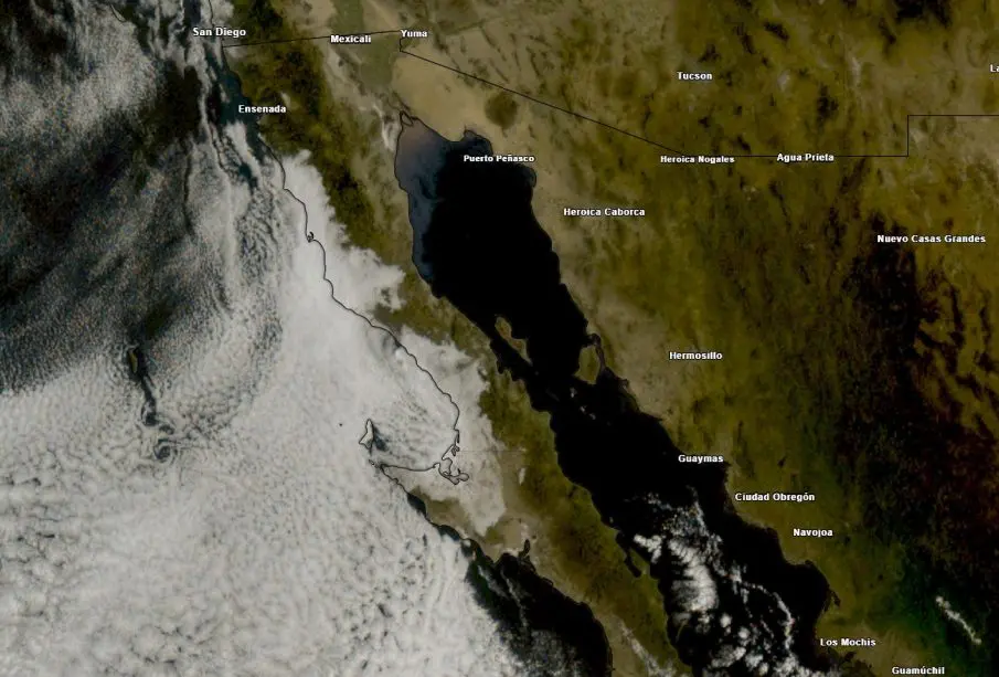 Baja presión sobre BC y Tijuana