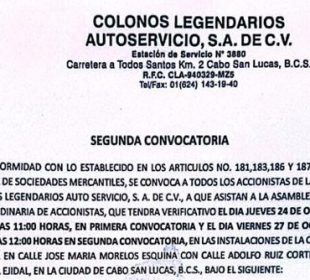 Convocatoria Colonos