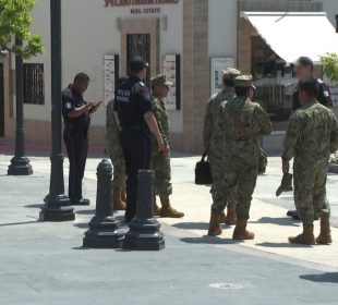 Elementos de la Guardia Nacional y Policías en San José del Cabo