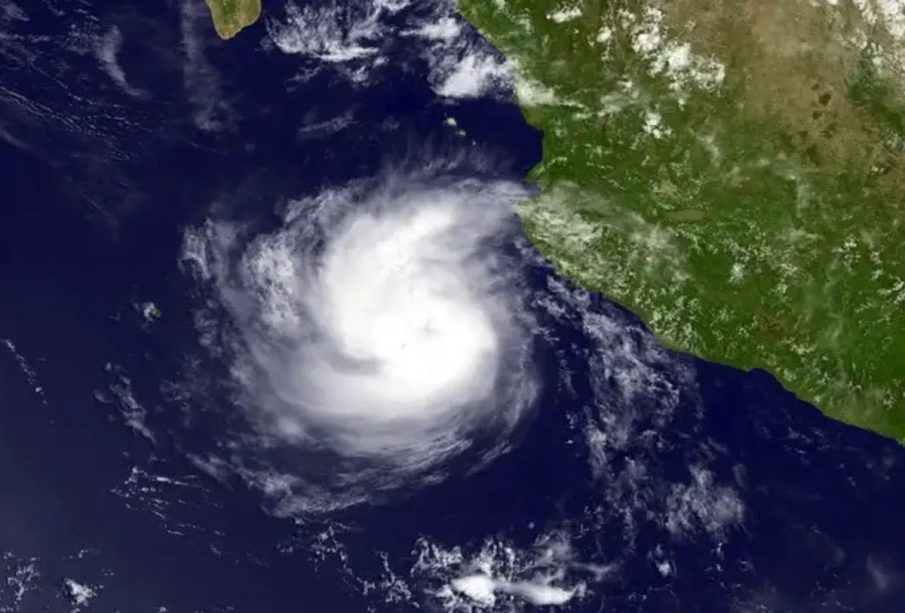 Mapa de huracán en el Pacífico Mexicano