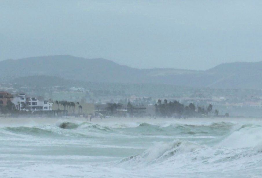 Mar muy agitado por huracán Norma