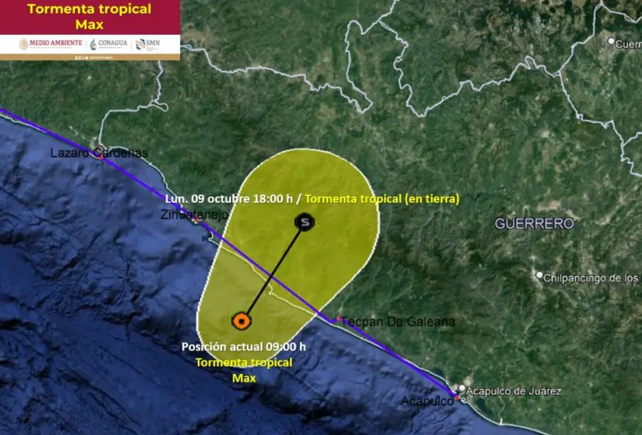 Tormenta tropical Max.