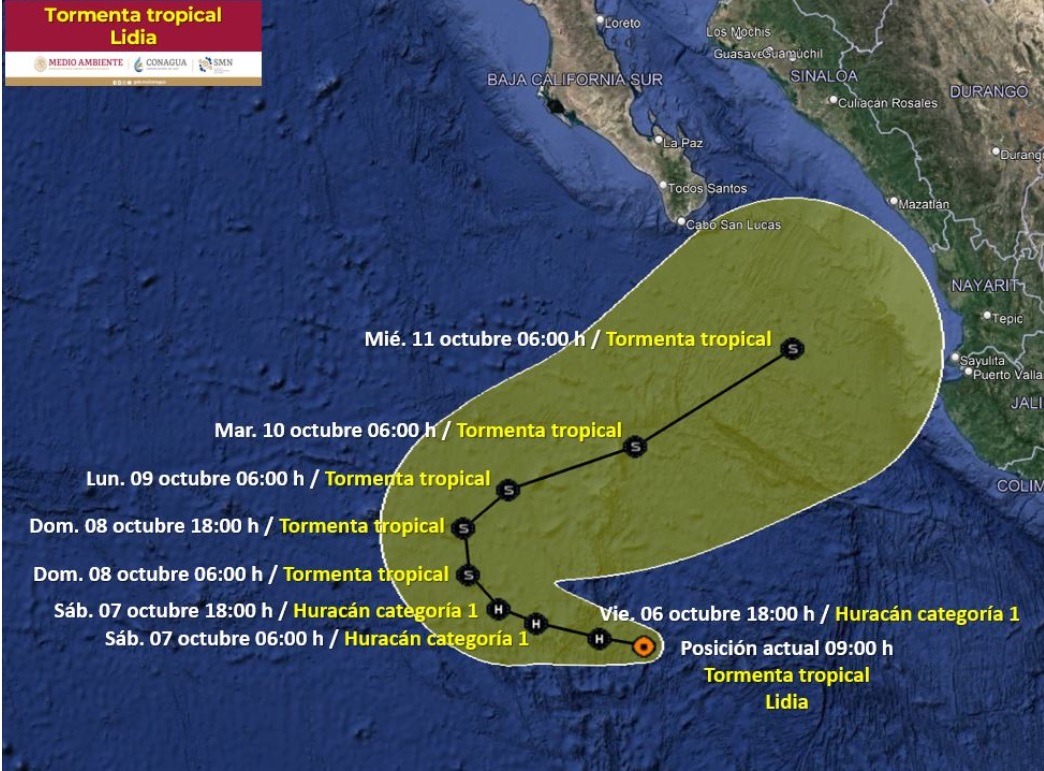 Tormenta Lidia. 