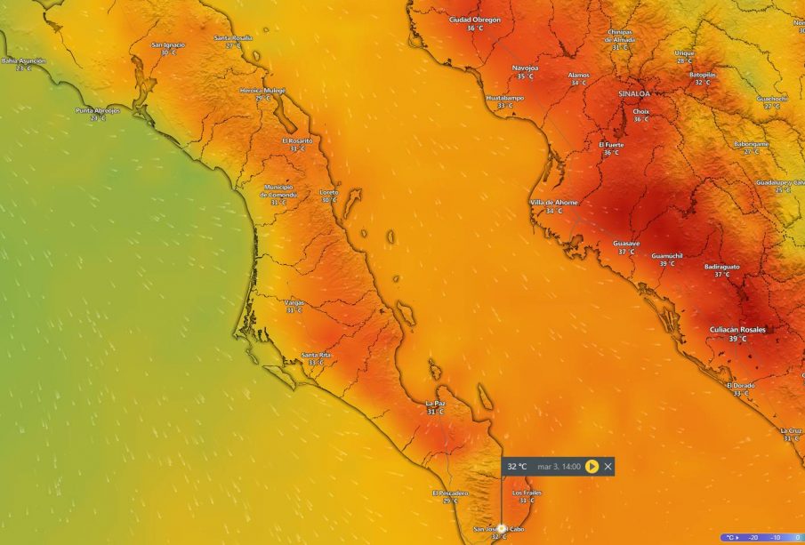 Temperaturas para BCS este 03 oct