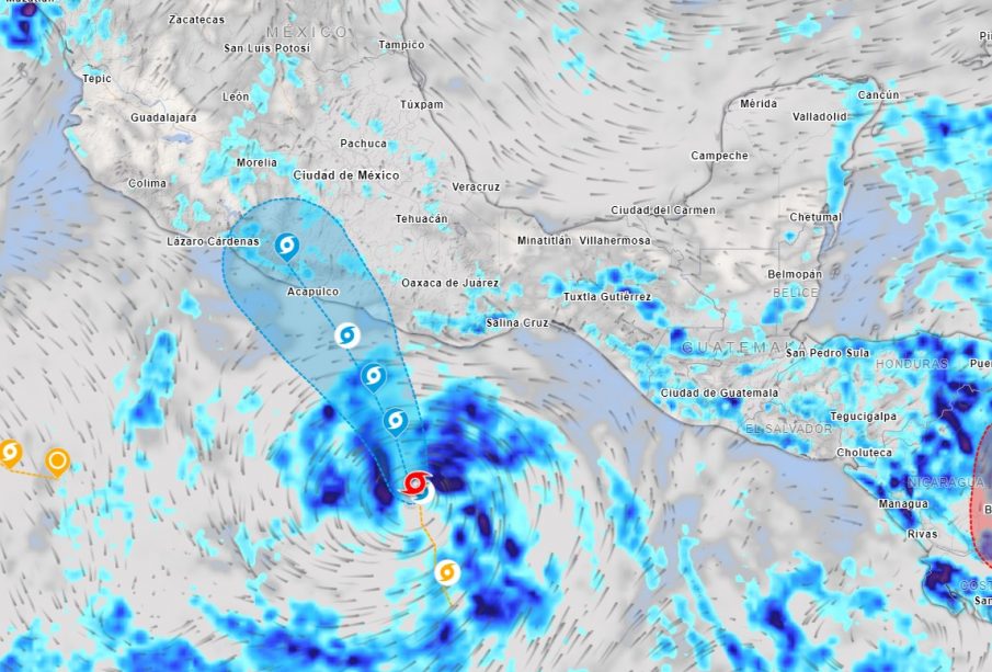 Trayectoria tormenta tropical Otis